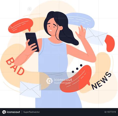 social media addiction illustration   people