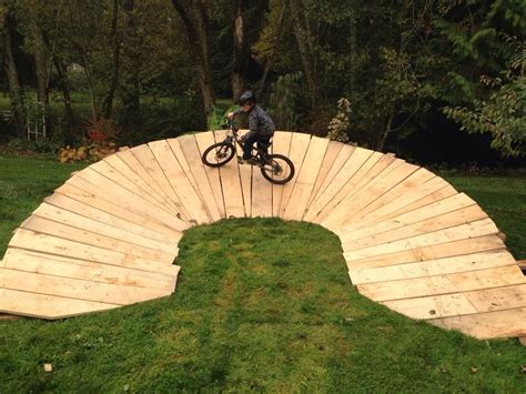 Wood Berm In The Backyard Mountain Bike Trails Kids Bike Track