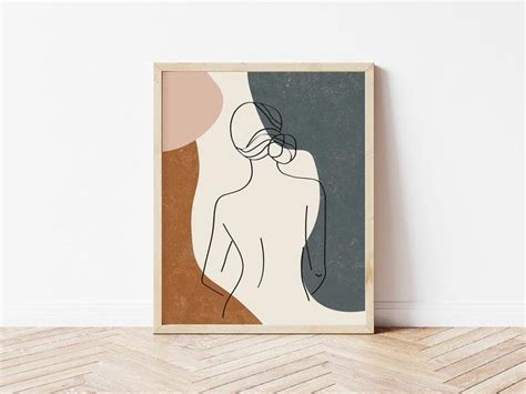 Abstract Body Line Art Print Nude Woman Body Single Line Drawing Line Art Nude Set Minimalist