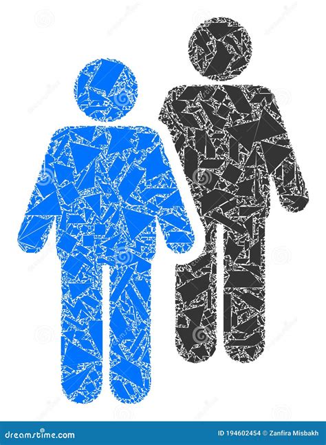 Fragment Mosaic Gay Persons Couple Icon Stock Vector Illustration Of Command Male