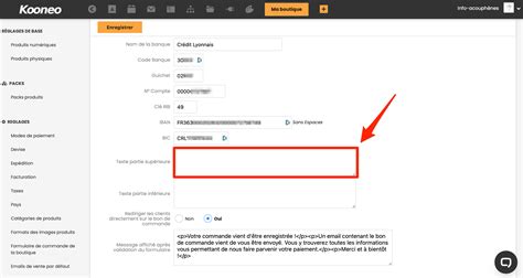 Configurer Le Mode De Paiement Virement Bancaire Support Kooneo