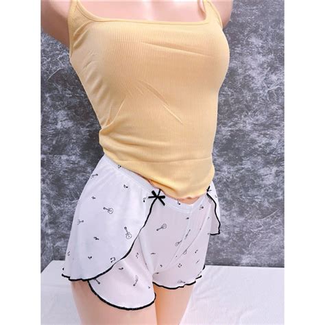 Quần đùi ngủ XmFamily Quần ngủ bèo xẻ thoáng mát mặc thay bikini đi biển chất thun tăm lạnh