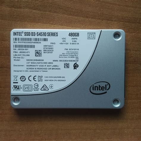 SSD диск Intel 2.5 D3-S4510 480Gb SATA 3D NAND TLC SSDSC2KB480G801 ...