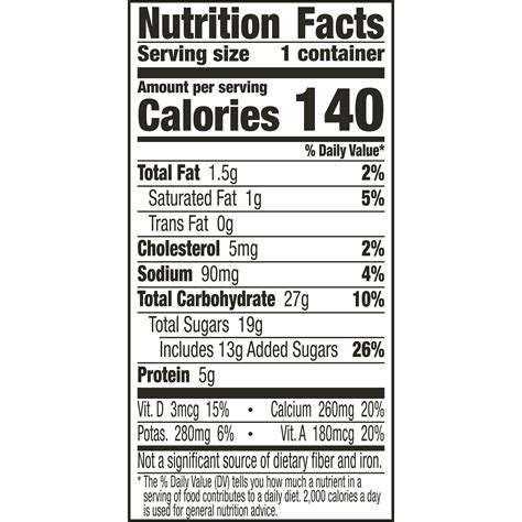 Yoplait Yogurt Nutrition Facts Label Besto Blog