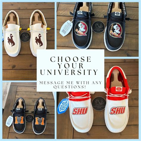 University Logo Heydude Shoes You Choose Perfect Christmas T