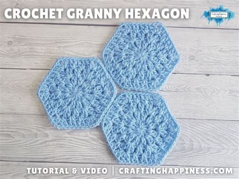 Crochet Granny Hexagon Free Pattern Video Crafting Happiness