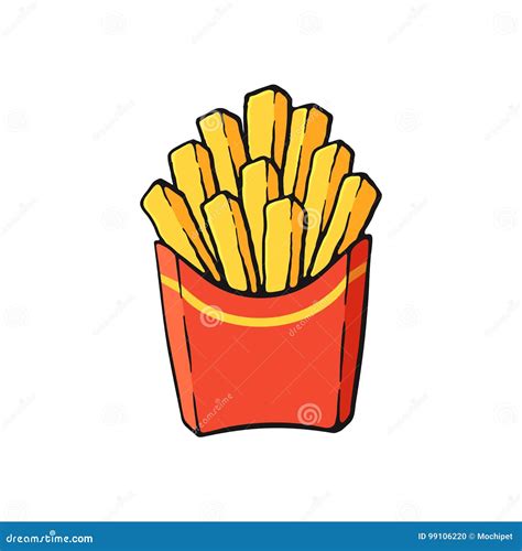 Cartoon Image Of French Fries Vector Illustration | CartoonDealer.com ...