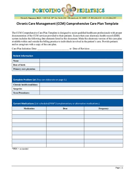 Fillable Online Sample CCM Care Plan Template Fax Email Print PdfFiller