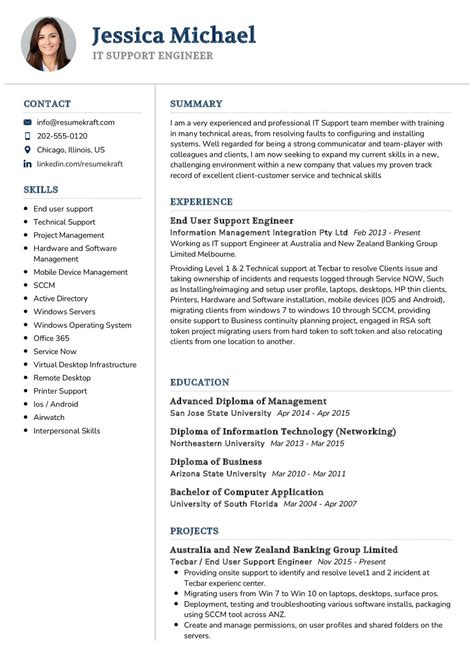 It Support Engineer Resume Sample In 2025 Resumekraft
