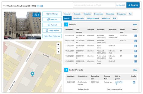 how to find permits for a property