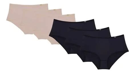 Kit Calcinhas Clássicas Sloggi Preto nude Frete grátis