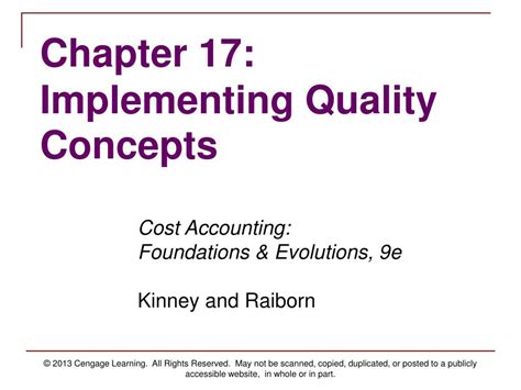 Ppt Cost Accounting Foundations Evolutions E Kinney And Raiborn