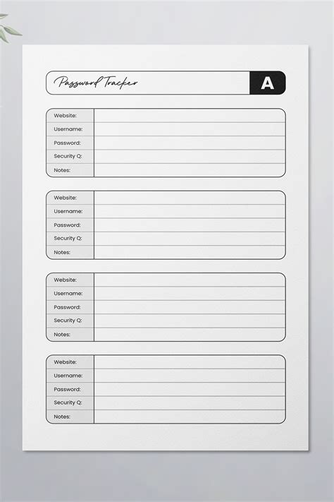 Password Tracker Logbook Kdp Interior Masterbundles