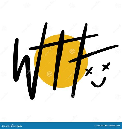 WTF What The Fuck Handwritten Print For T Shirt Or Poster Design Stock Vector Illustration Of