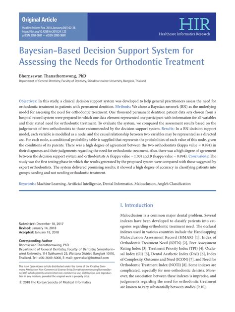 (PDF) Bayesian-Based Decision Support System for Assessing the Needs ...