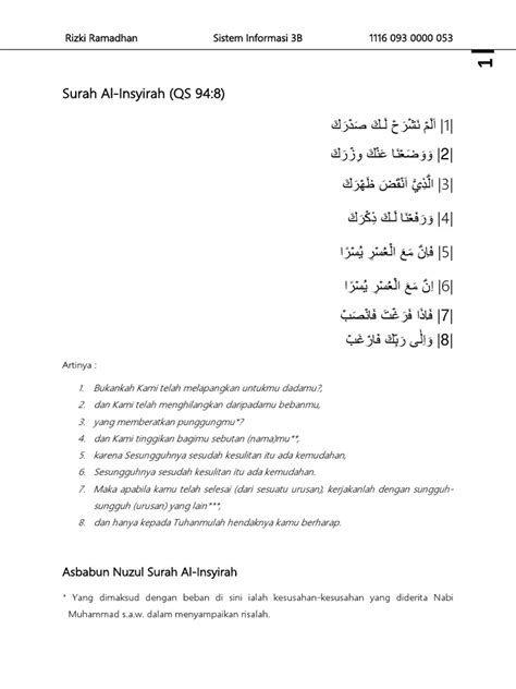 Detail Asbabun Nuzul Surat Al Insyirah Koleksi Nomer 18