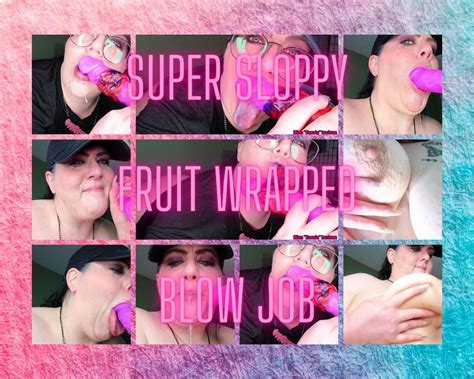 Super Sloppy Fruit Wrapped Blow Job 1920x1080 MP4 GodMother Of Ass BBW Fetish Videos Clips4Sale