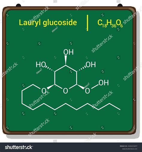 Chemical Structure Lauryl Glucoside C18h36o6 Stock Vector (Royalty Free ...
