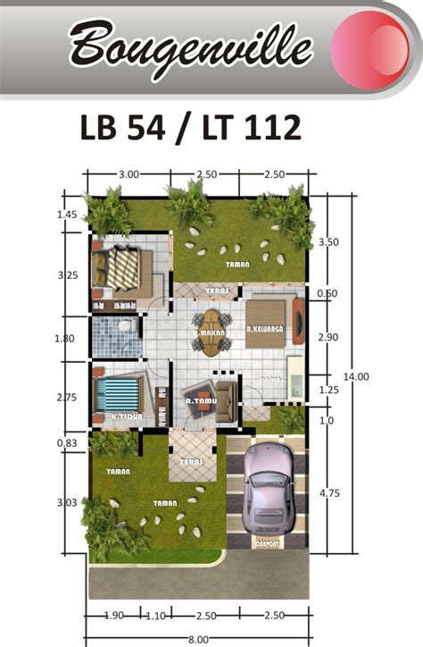 denah rumah type  desain rumah