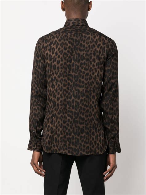 Tom Ford Seidenhemd Mit Leoparden Print Farfetch