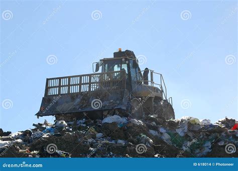 Landfill Compactor stock photo. Image of caterpillar, environmental ...