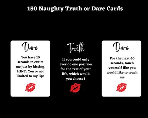 Naughty Truth Or Dare Game Cards Dirty Printable Sex Game For Couples Sex Positions And