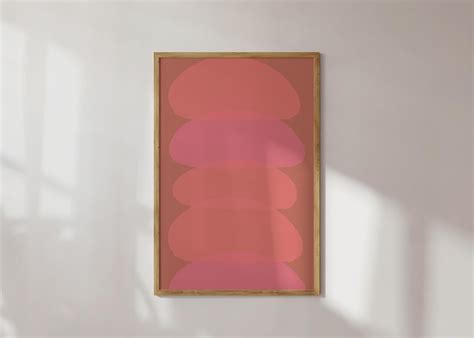 Hot Pink Wall Art Set Of 3 Prints Set Of 3 Pink Wavy Wall Art Etsy