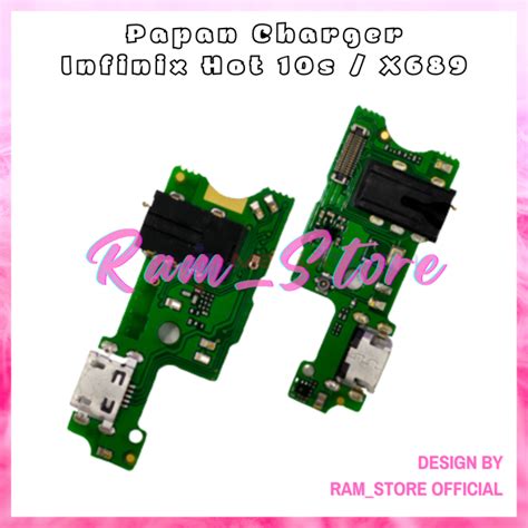 Papan Cas Infinix Hot 10S Papan Pcb Flexible Konektor Cas Ces Conector Charger Mic Hf Infinix