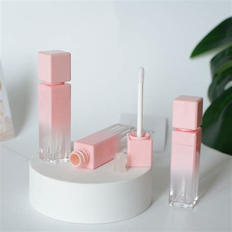 Pink Color Square Empty Lip Gloss Tubes Cute Makeup Tools Lip