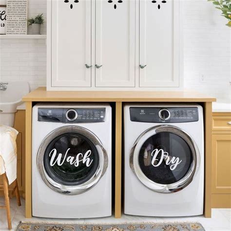 Washer And Dryer Vinyl Decal Sticker Set 135x Etsy