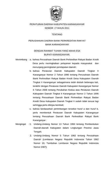 Pdf Rancangan Peraturan Daerah Logo Adalah Identitas Pd Bpr