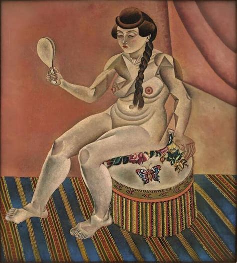 Nude With Mirror By Joan Miro