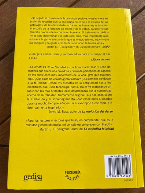 La Hipótesis De La Felicidad Jonathan Haidt De Segunda Mano Por 12 Eur En Lliça Damunt En