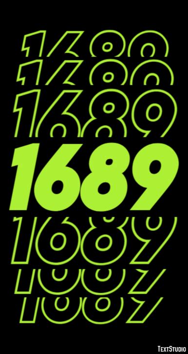 1689 Text Effect and Logo Design Number