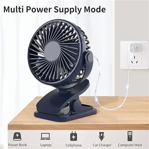 electvibes mini clip fan usbbattery operated desk fan mah