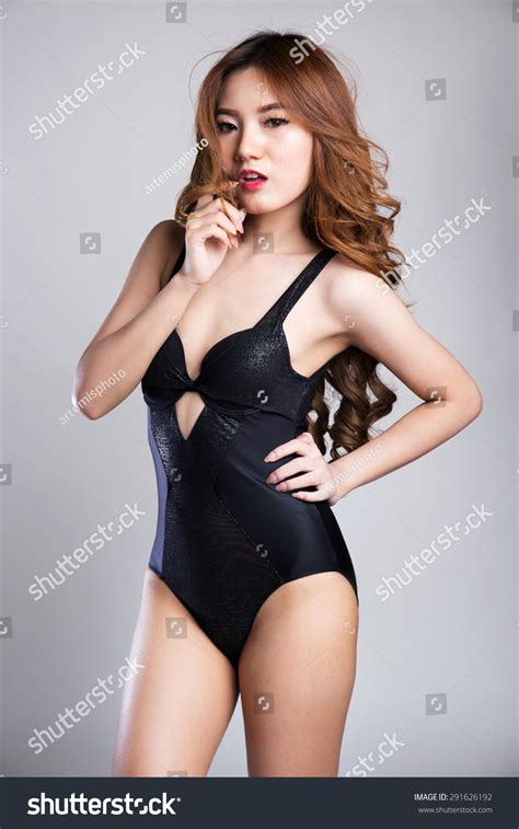 Sexy Asian Woman Lingerie Black One Stock Photo Edit Now