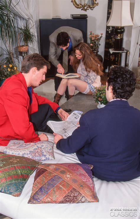 Beautiful Brunette Babe Melinda Serving Three Big Dick At The Same Time Photos