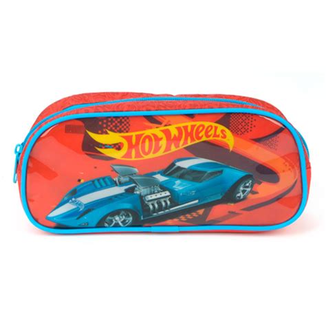 Kit Mochila Costas Lancheira E Estojo Hot Wheels Azul Claro Shop Macrozao