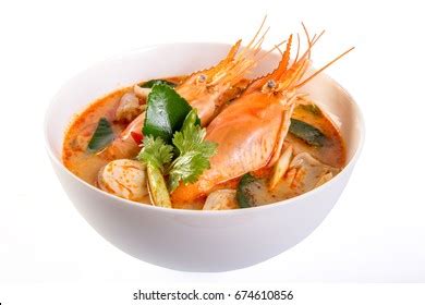Hot Sour Prawn Soup Tom Yam Stock Photo Shutterstock