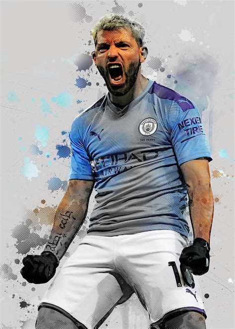 Sergio Kun Aguero Poster MIKHA ART Tapestry Textile By Keeley