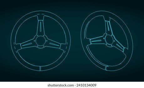 Stylized Vector Illustration Blueprint Sports Car Stock Vector Royalty