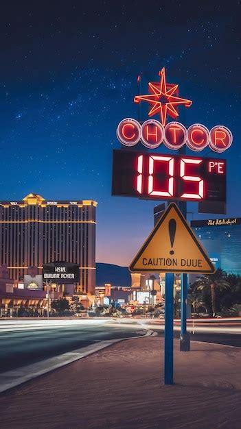 Hot Night In Las Vegas Premium Ai Generated Image