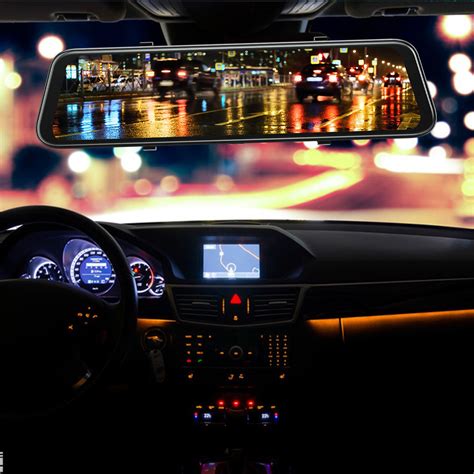 4K Dual Lens Spiegel Dashcam Autokamera 12'' WiFi GPS Parkmodus KFZ ...