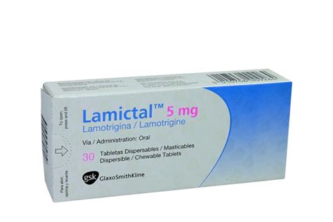 LAMICTAL 5MG 30 TABLETA DISPERSABLE Distribuidor De GSK