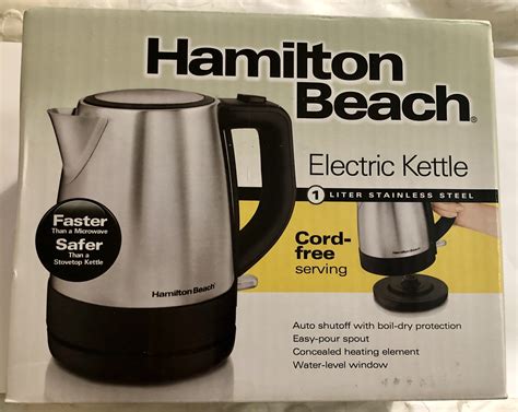 Hamilton Beach 1 Liter Stainless Steel Electric Kettle Auto Shutoff