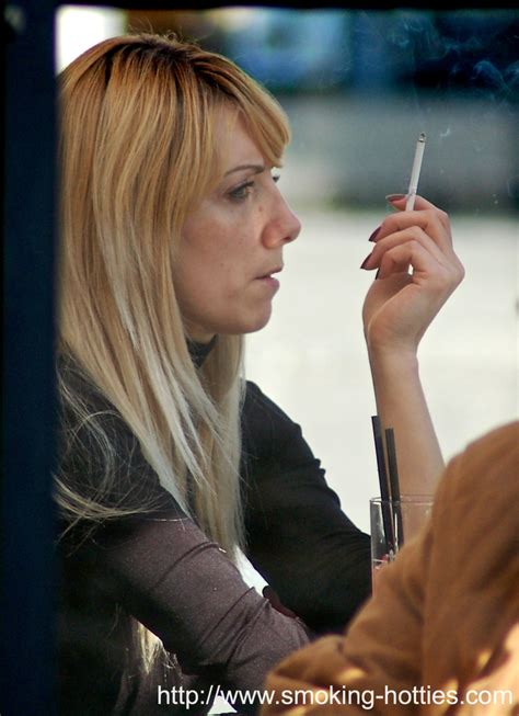 Blonde Russian Tourist Smoking Hotties