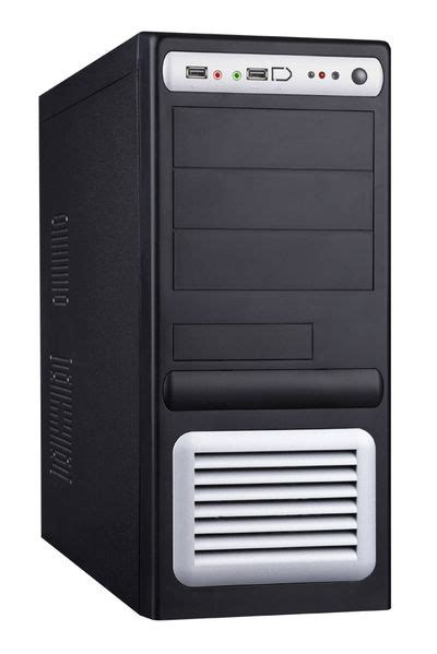 Eurocase middle tower case 5435 black/silver, 400W PFC, ATX, USB 3.0 ...