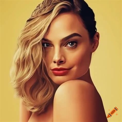 Symmetrical Movie Poster With Margot Robbie And Gal Gadot On Craiyon