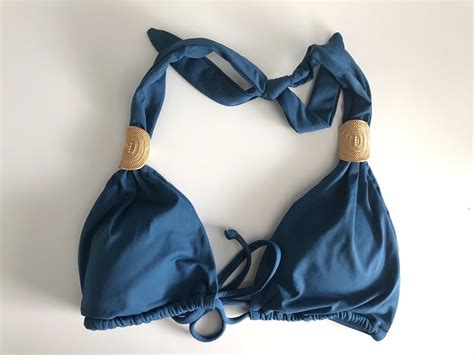 L Space Lspace L Space Dark Teal Bikini Top Size Xs Gem