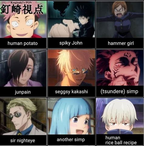 Jujutsu Kaisen Meme Gojo Sukuna Itadori Nobara In 2021 Jujutsu Anime